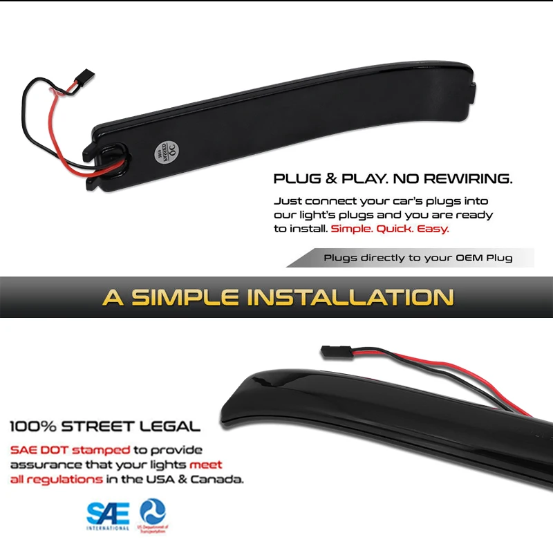 2pc Dynamic Sequential Blink/Flow LED Side Mirror Turn Signal 