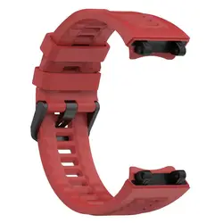 Premium Silicone Strap Watchband - Soft & Stylish Replacement (Red)