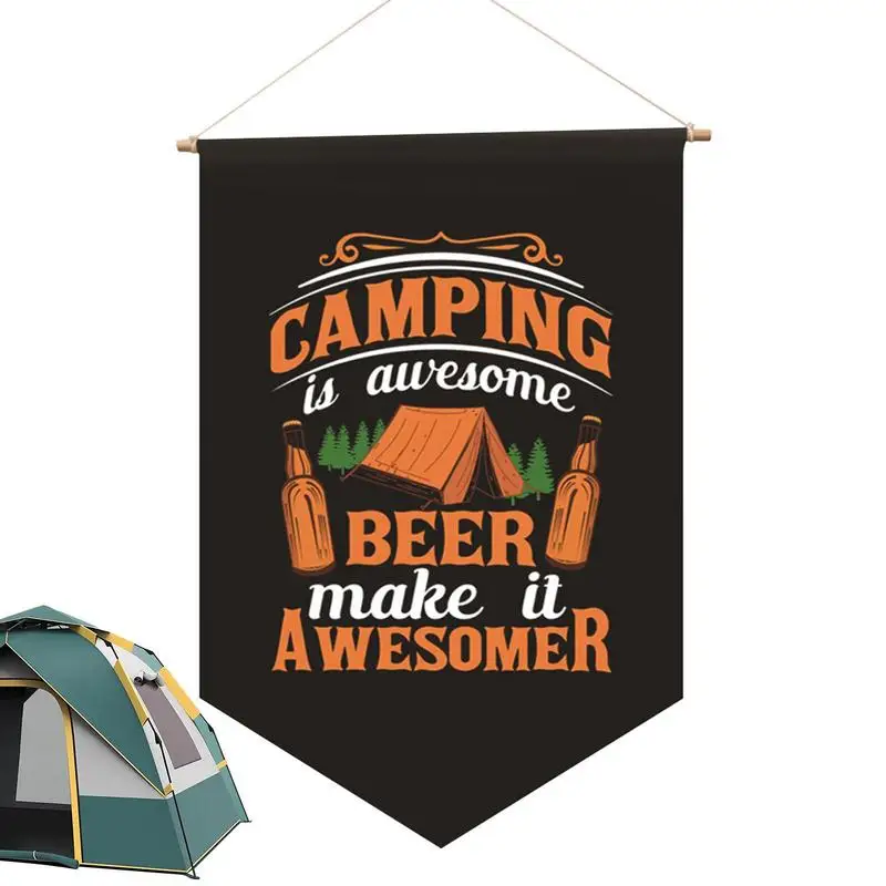 

Флаг кемпинга знаки для костра, двора, многоразовые знаки для кемпинга, флаг для сада знаки, домашние наружные украшения для RV и кемпинга