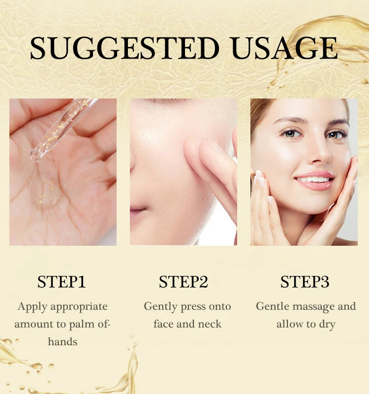AUQUEST 24k Gold Face Serum Hyaluronic Acid Serum Moisturizing Whitening Anti Aging Wrinkle Face Skin Care 15ml 6