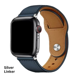 Premium Leather Watch Band for Men and Women - Elegant and Stylish (6 ink blue)