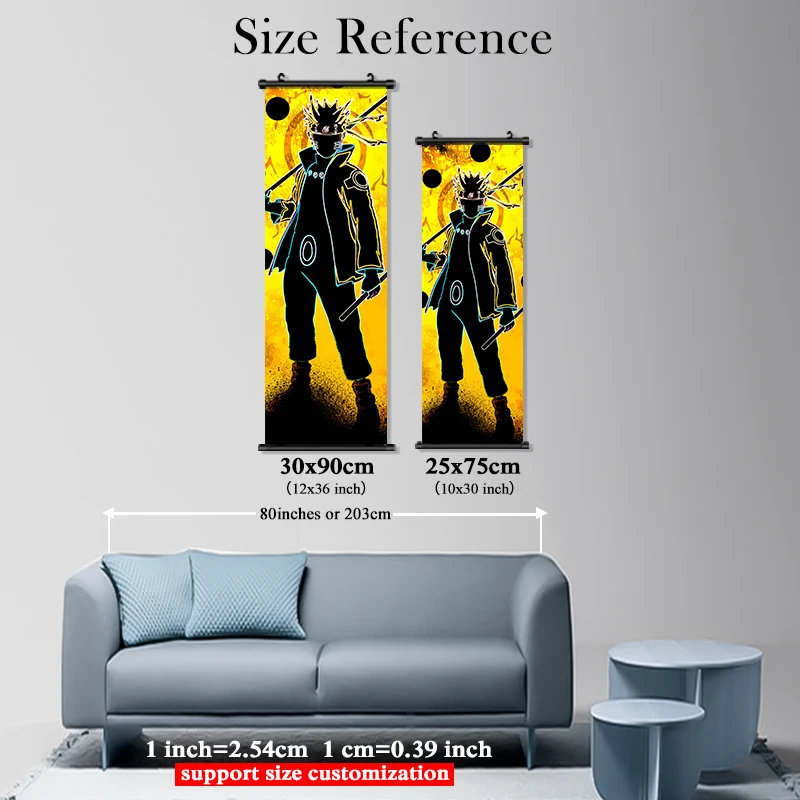 One Piece Canvas Picture Roronoa Zoro Print Poster Anime Wall Art Luffy Scroll Hanging