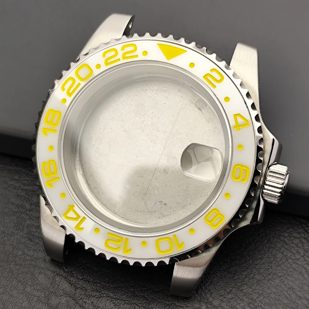 Premium 40.5MM Sapphire Glass GMT Case with Bidirectional Rotating Bezel for 28.5MM Dial and 20mm Strap