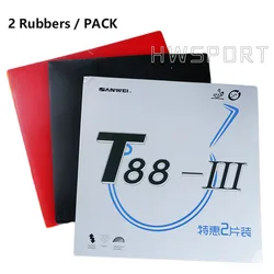 Sanwei High-Performance Table Tennis Rubbers - Double Kit with Semi-Sticky Elastic for Quick Attack and Precision Control (Double kit)