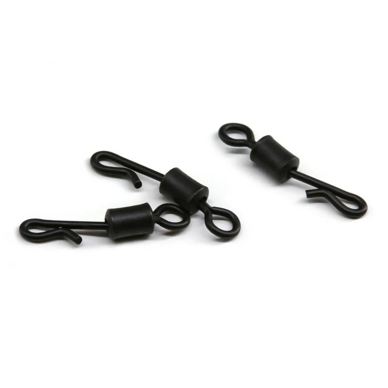 50pcs/Lot Quick Change Connector Fishing Swivel Terminal Tackle Barrel Hooks 2#/4#/7#/10#