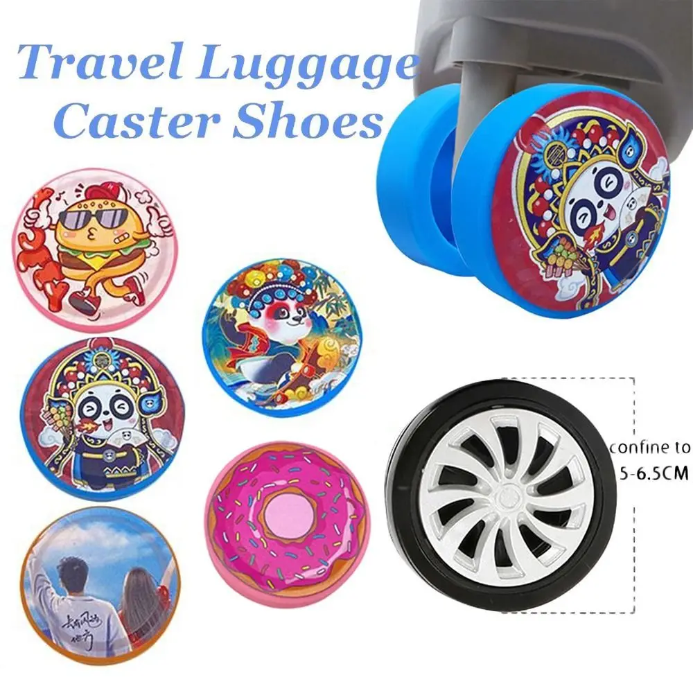 

8PCS/Set Suitcase Parts Axles Travel Luggage Caster Shoes with Silent Sound Silicone Trolley Box Casters Cover Reduce Wheel Wear