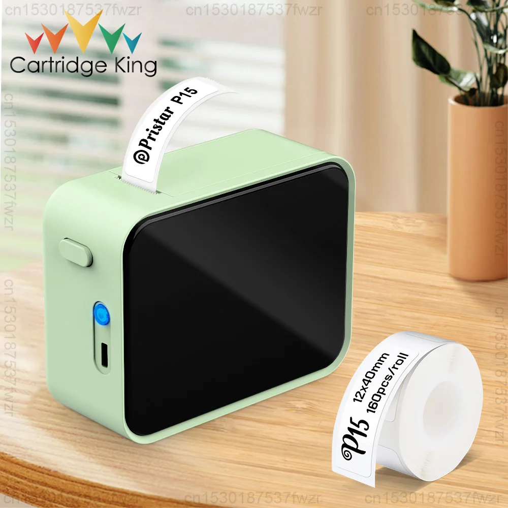 P15 Thermal Label Printer Similar as D11 D110 D101 Mini Label Maker Portable Sticker Label Machine or 3PK-6PK 12mm Label Paper