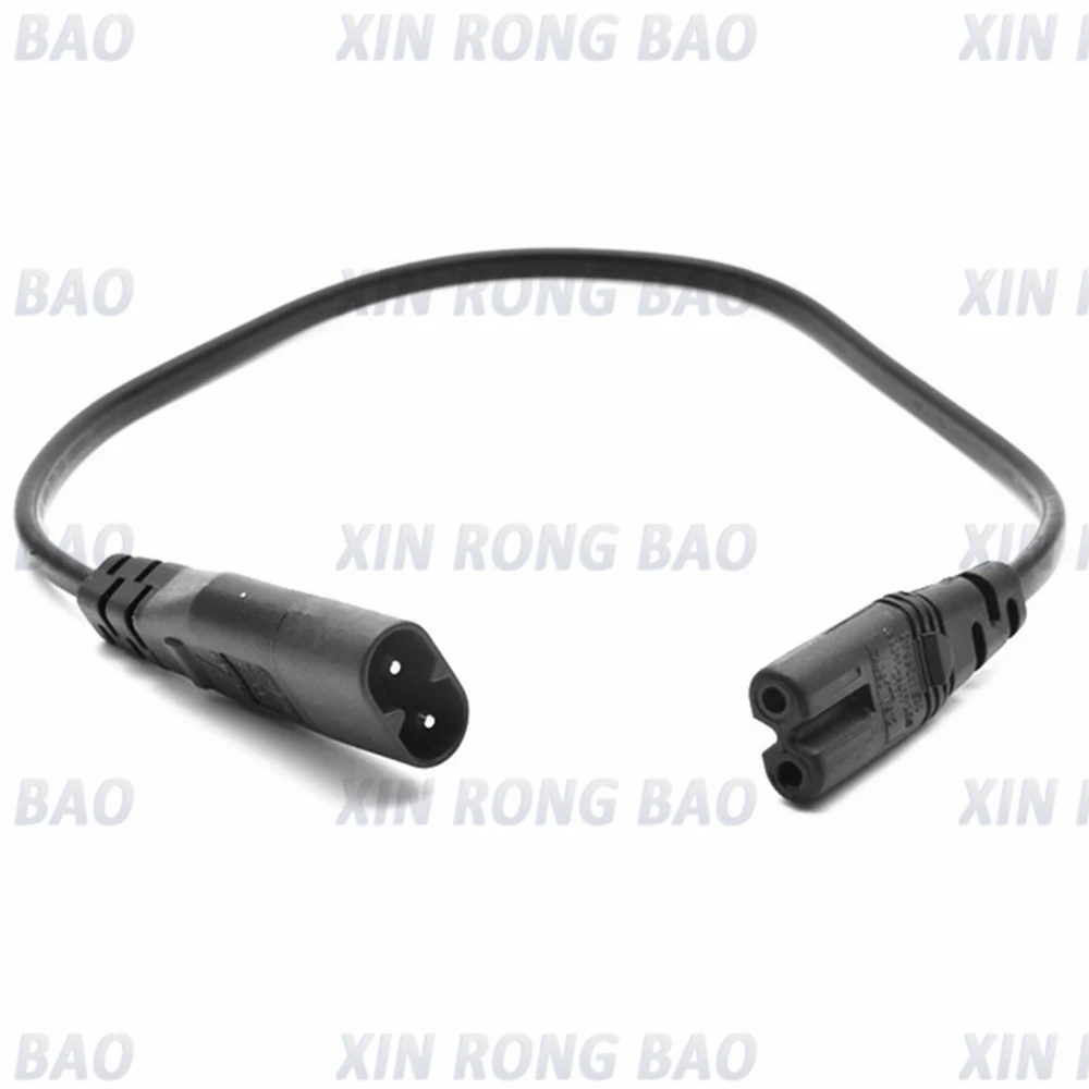 "8" Figure C7 Power Cable with Switch,IEC 320 C8 to C7 Extension Cord with On/Off ,C7 Power Lead cables switch Short Wires.30cm