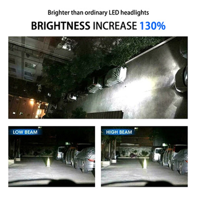 360 Degree Beam Angle H7 LED Headlight Bulbs Conversion Kit Hi/Lo Beam 55W 8000LM 6000K Super Bright carro voiture