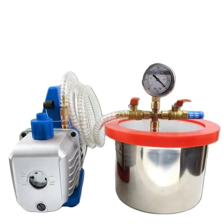 3L Stainless Steel Vacuum Degassing Chamber 20CM Diameter Epoxy Resin
