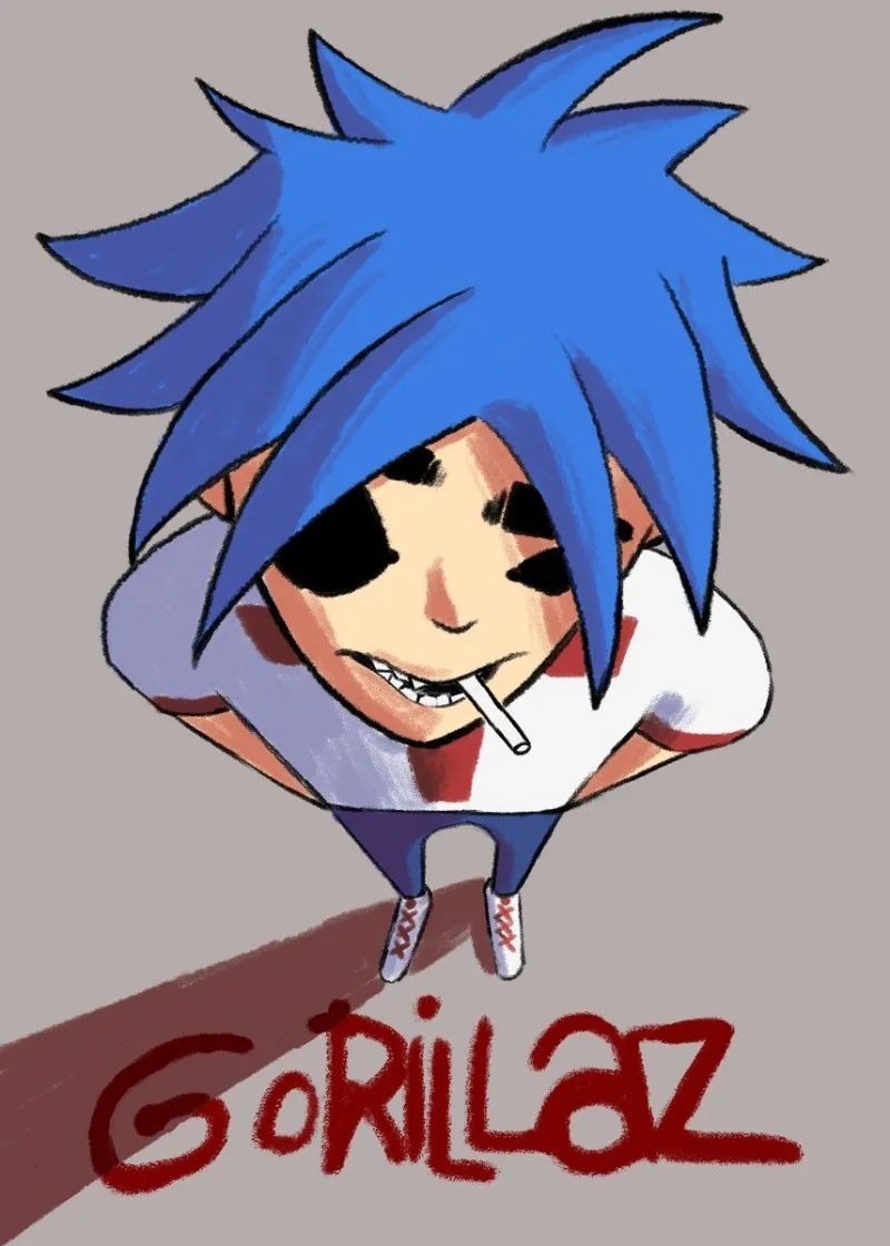 Gorillaz Hip-Hop Band Artistic Canvas Wall Art