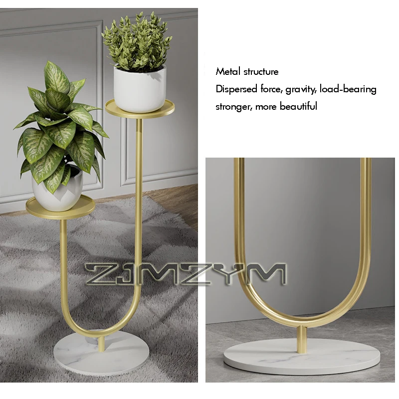 1Pcs Metal Floor Stand Shelves for Balcony Living Room Flowerpot Vases Holder Plants Display Shelves Furniture Decoratives