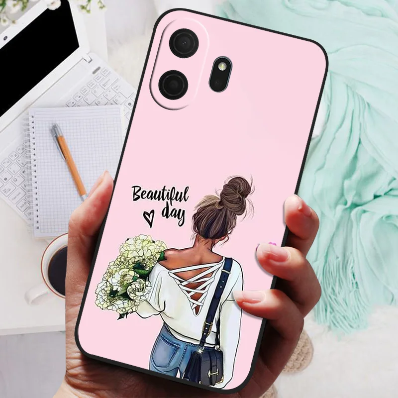 TCL NxtPaper70 Pro Cartoon Silicone Back Cover - Soft Bumper Coque