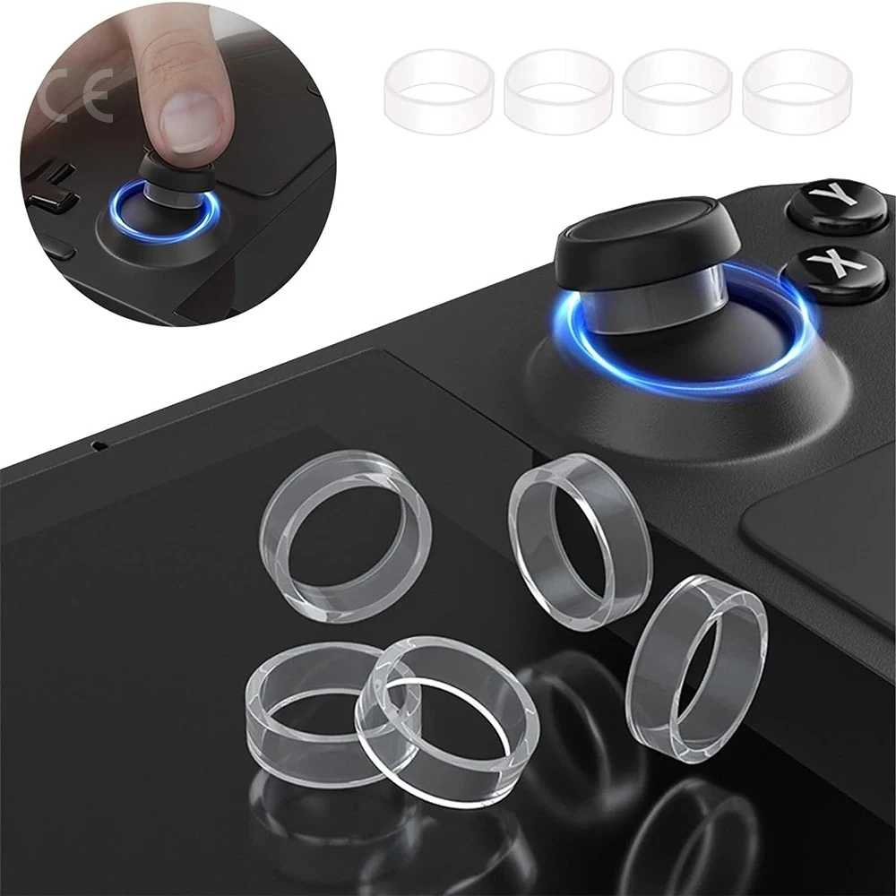 Elastic Protective Joystick Rubber Ring 8pcs for PS5/ PS4/ Steam Deck Rocker Silicone RingCover Rog Ally Game Console