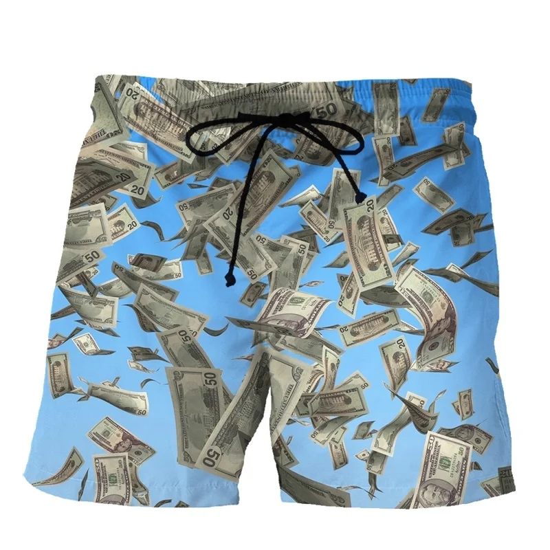 Funny 3d Printed Dollar Beach Shorts For Men Kids Summer Personalized Fashion Swim Trunks Cool Street Short Pants Women Clothing 5