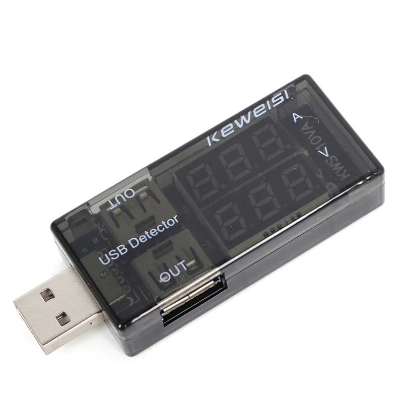 USB-stroomspanningstester USB-voltmeter Ampèremeter Detector Dubbele rij toont nieuw