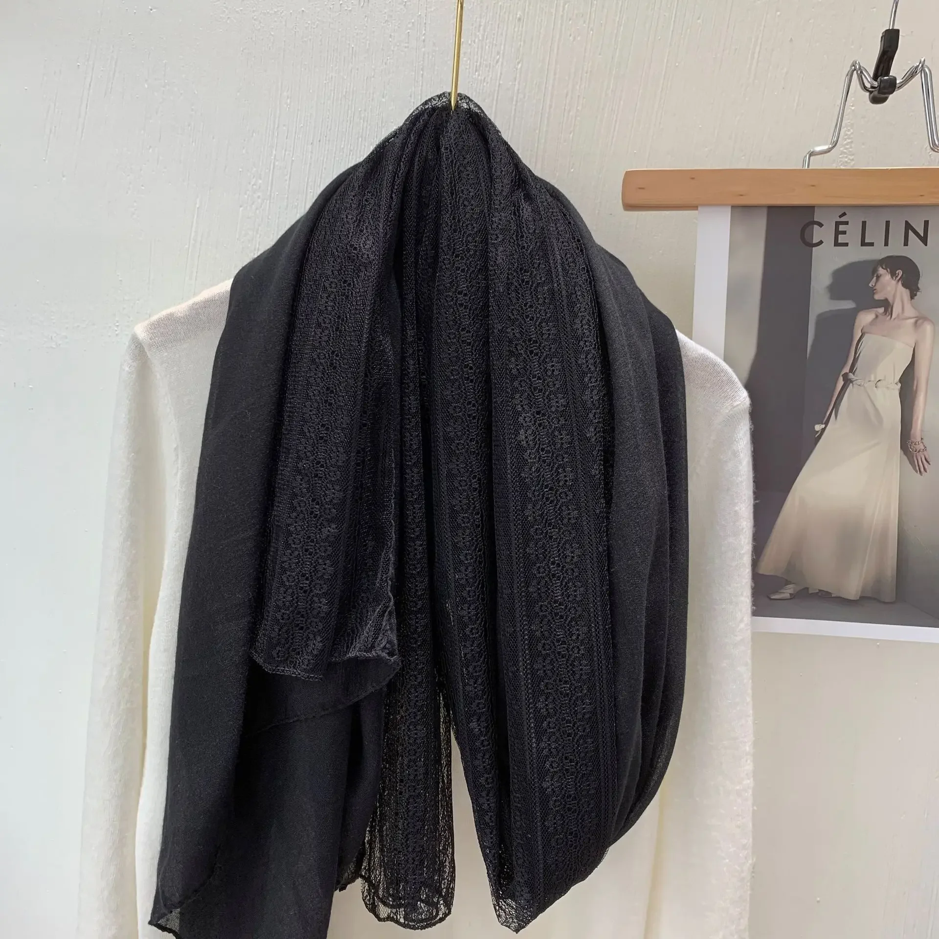 VREOVOR Sanfter Spitzen-Leinen-dünner Schal, modischer Damen-Außenschal, frühes Frühlings- und Sommer-Geschenk im ausländischen Stil – Detail 30