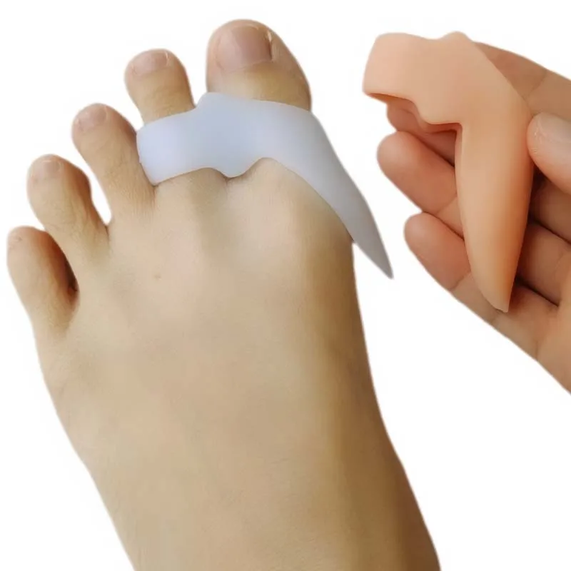 4Pairs Gel Silicone Orthopedic Hammer Toe Separators Foot Care Tools Hallux Valgus Guard Correction Straightener Protector