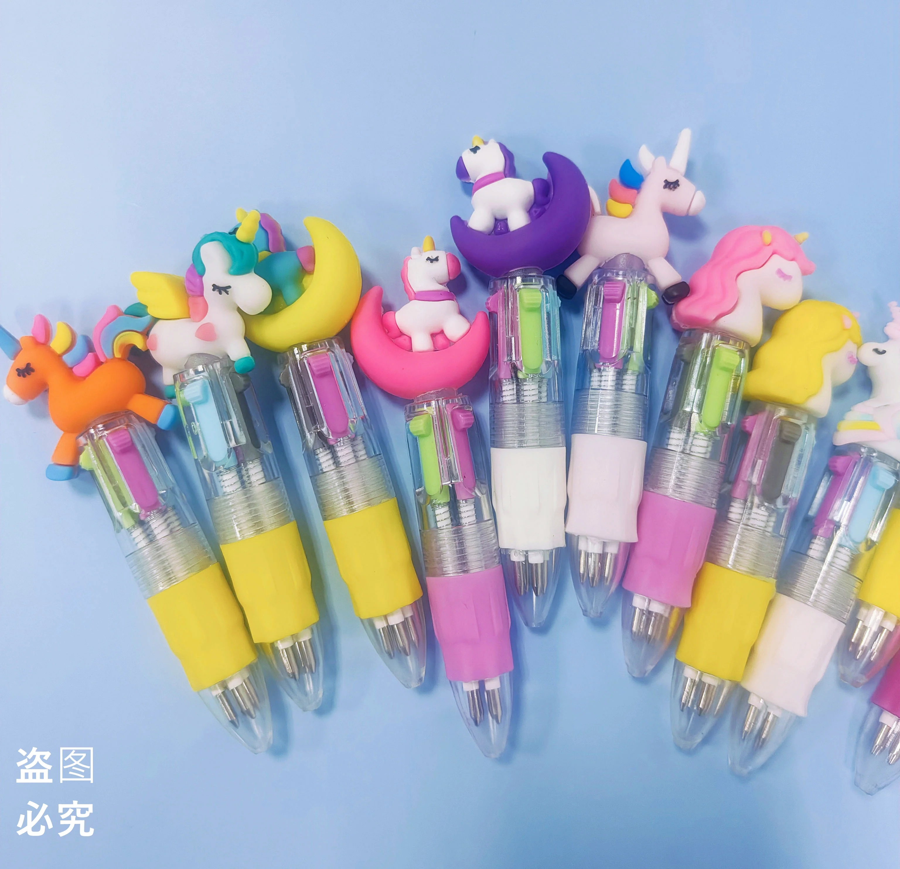 10 Teile/los Kawaii Einhorn Mini 4 Farben Kugelschreiber Cartoon Nette Pony Kugelschreiber Kinder Schule Schreibwaren Büro Liefert Geschenke – Detail 3