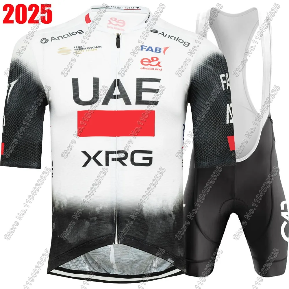 UAE Cycling Jersey Set Summer Pogacar Cycling XRG-Clothing Men Road Bike Shirts Suit Bicycle Bib Shorts MTB Wear Maillot