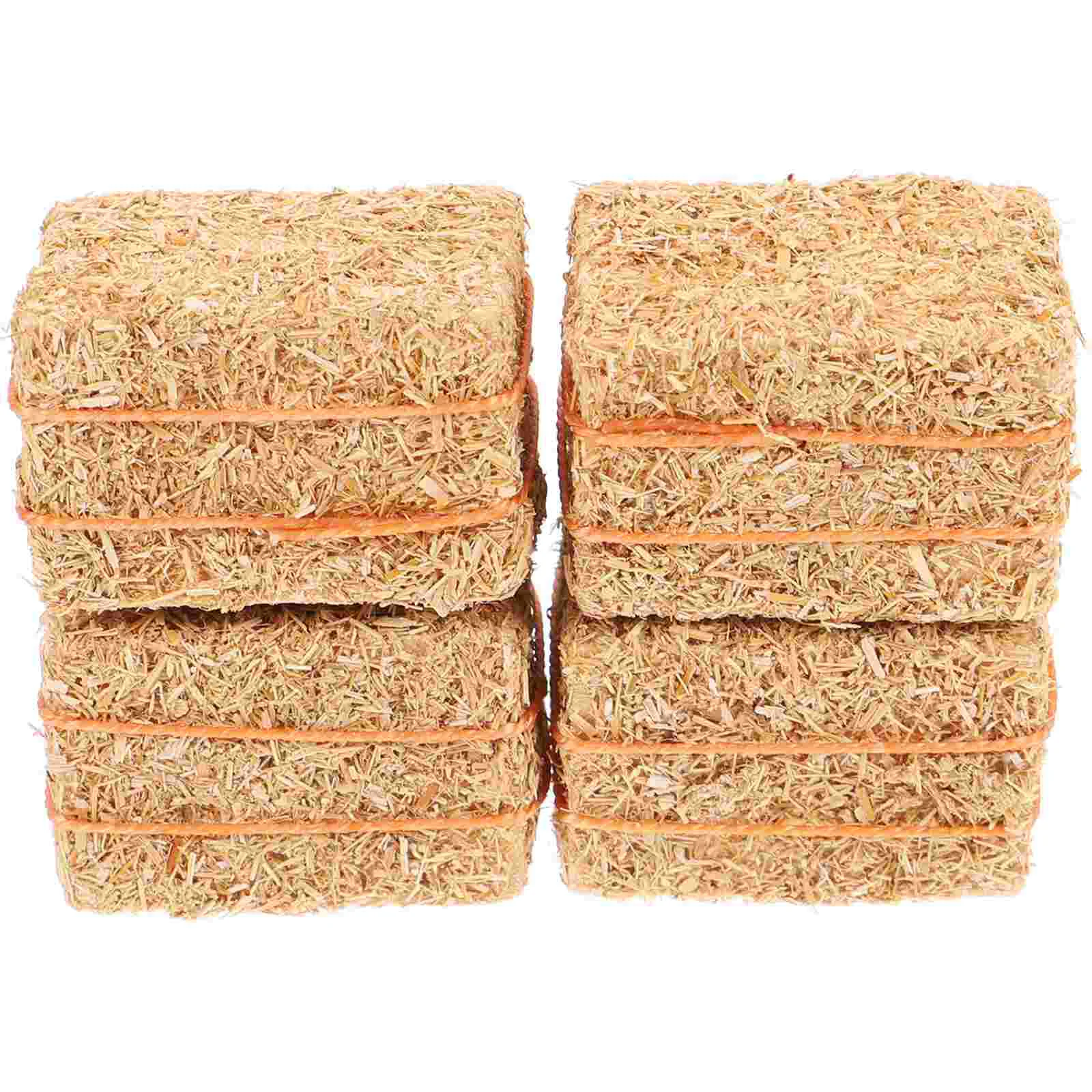 

4 Pcs House Mini Hay for Crafts Faux Hayrick Ornament Grass Dolls Artificial