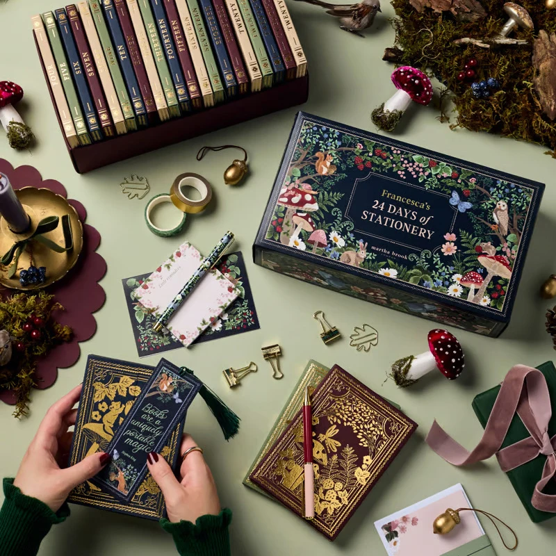 24 Days Stationery Advent Calendar Christmas Countdown Calendar Winter Woodland Design Ultimate For Stationery Lovers