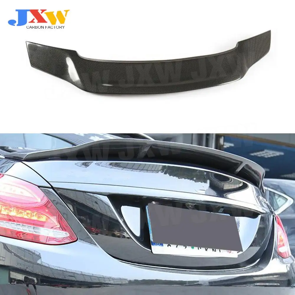 

Carbon Fiber Rear Spoiler Boot Duck Wings For Benz W205 4-Door Sedan C180 C200 C300 2015-2019 Rear Spoiler