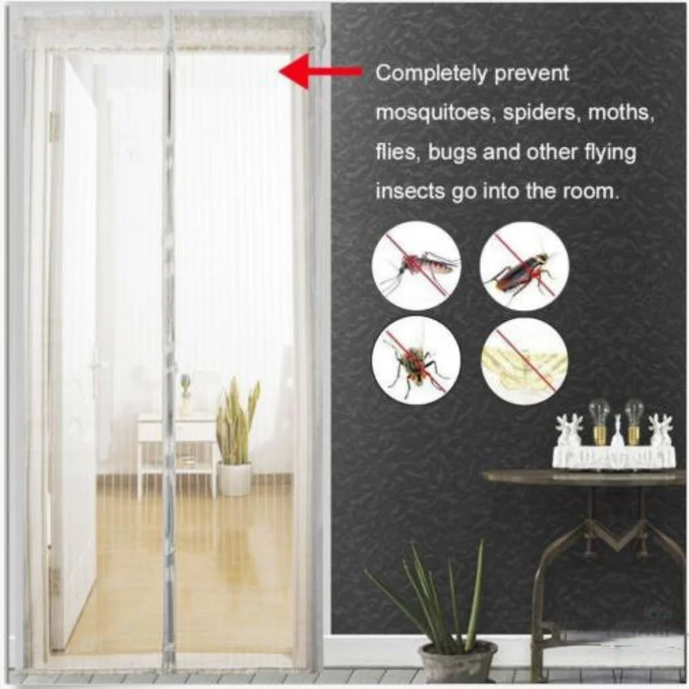 Neuer magnetischer Bildschirm Tür vorhang Sommer Anti-Mücken-Insekten-Fliegen wanze keine Stanz vorhänge automatisch schließende Tür gitter Mesh