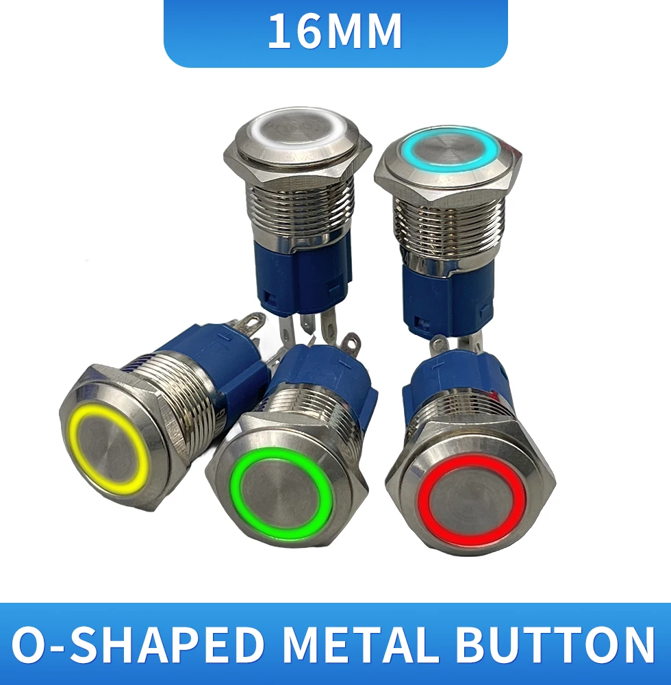 Pulsanti Momentanei Impermeabili Gebildet - 12pcs, 12mm, ON/OFF, Per Auto, Lampade, Campanelli