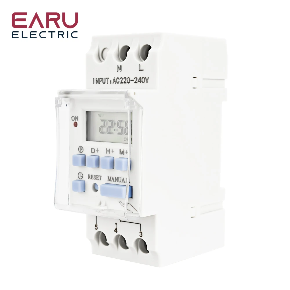 AC 220V 230V 110V DC 12V 24V 48V 15A 30A THC15A Din Rail Weekly 7 Days Programma
