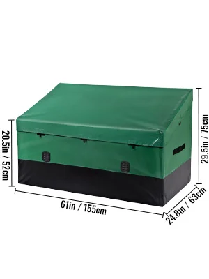 SucceBuy Outdoor Storage Box Patio Deck Box 100 /150 /230 Gallon Waterproof PE Tarpaulin Patio & Garden Furniture Home & Garden