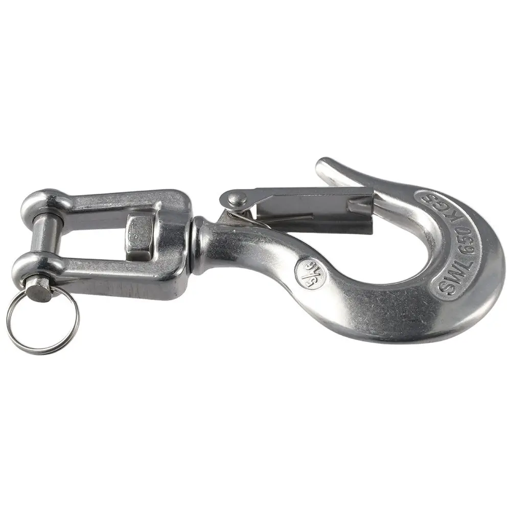 650KG Capacity Swivel Lifting Chain Hook with Safety Latch 304