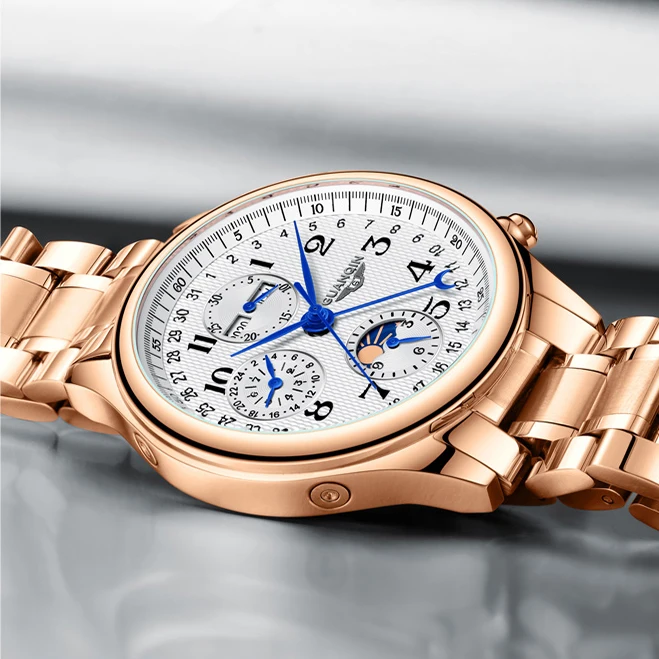 Perpetual Calendar Watch Automatic | Guanqin Automatic Watches Men - New  Automatic - Aliexpress
