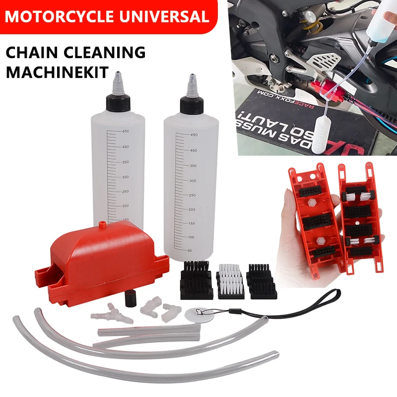 Volmax Chain Cleaner Chain Cleaning Machine kit Brush Gear Motorcycle Cleaner Tool Motorbike ...