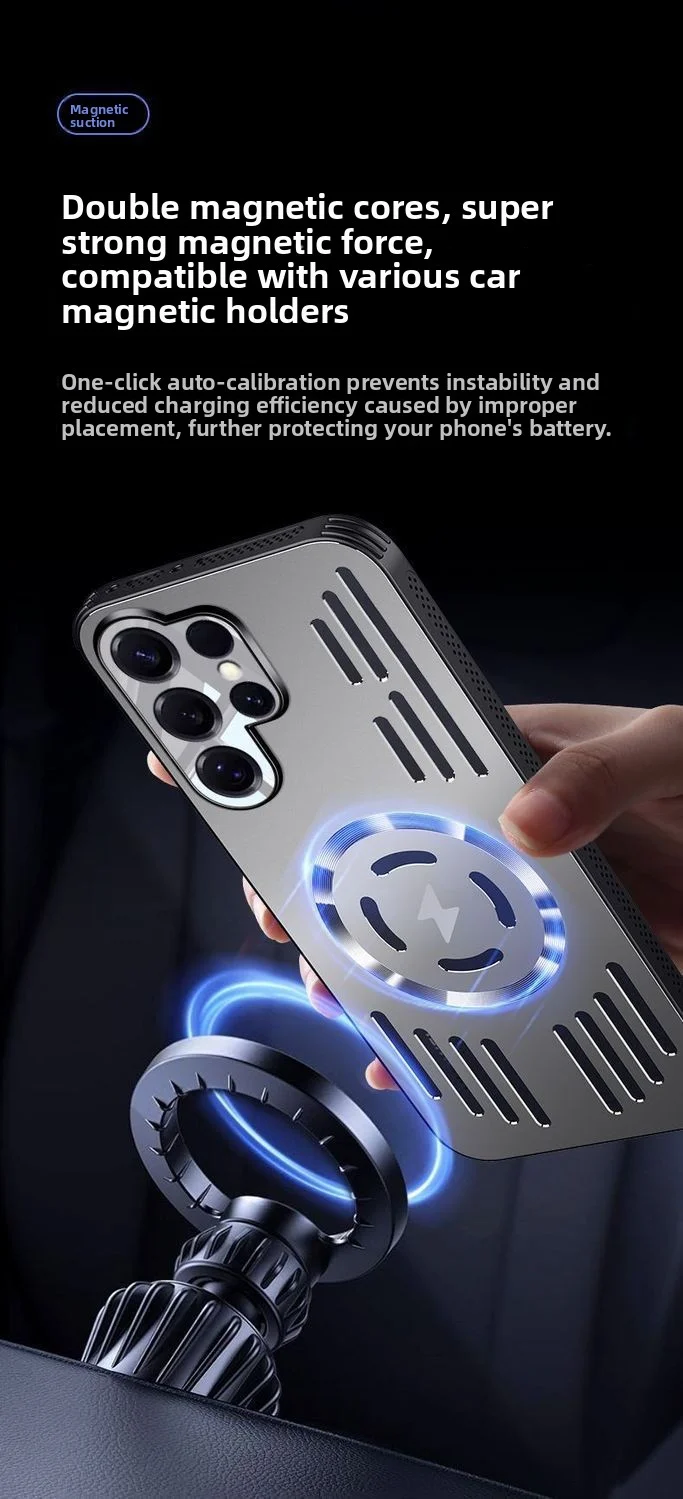 Premium Hard Metal Heat Dissipation Magnetic Protective Phone Case