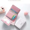 Fashion Blue Card Bag With Checkered Pattern Multifunctional Card Wallet PU Simple Credit Card Holder Female 3