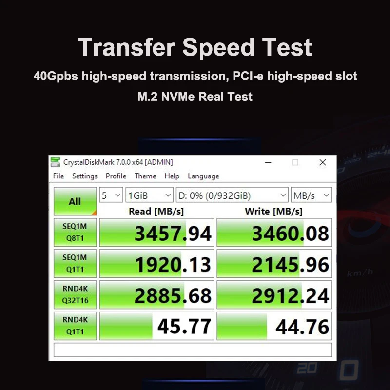 Nvme Ssd para Placa Adaptadora Pcie 4.0 64gbps M-key Pcie4.0 x1 x4 Desktop pc Pci-e Gen4 Velocidade Máxima M.2 - Imagem 5