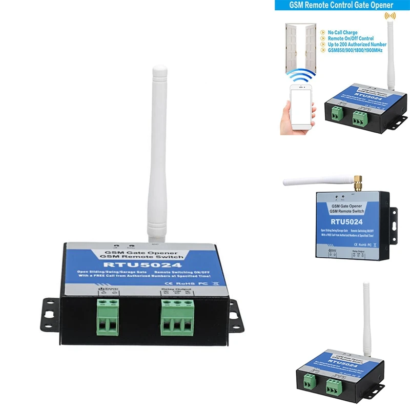 

GSM реле открывания ворот RTU5024 2G, дистанционное управление доступом к дверям, беспроводной Открыватель дверей 850/900/1800/1900 МГц