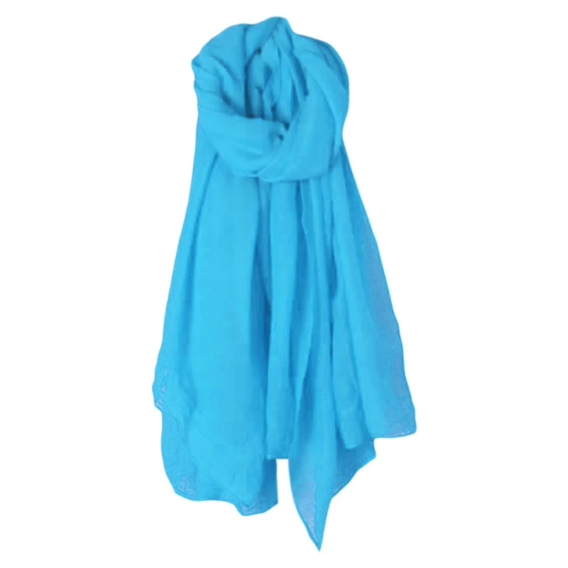 Sciarpa Lunga Donna In Misto Cotone - Scialle Oversize Elegante, Unica, Leggera - Colore Rosso (e Tante Varianti) - 5