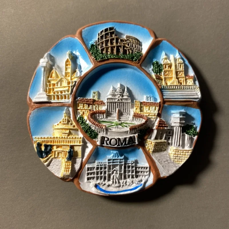 Rome Landmark Buildings & Culture Magnetic Souvenir Stickers