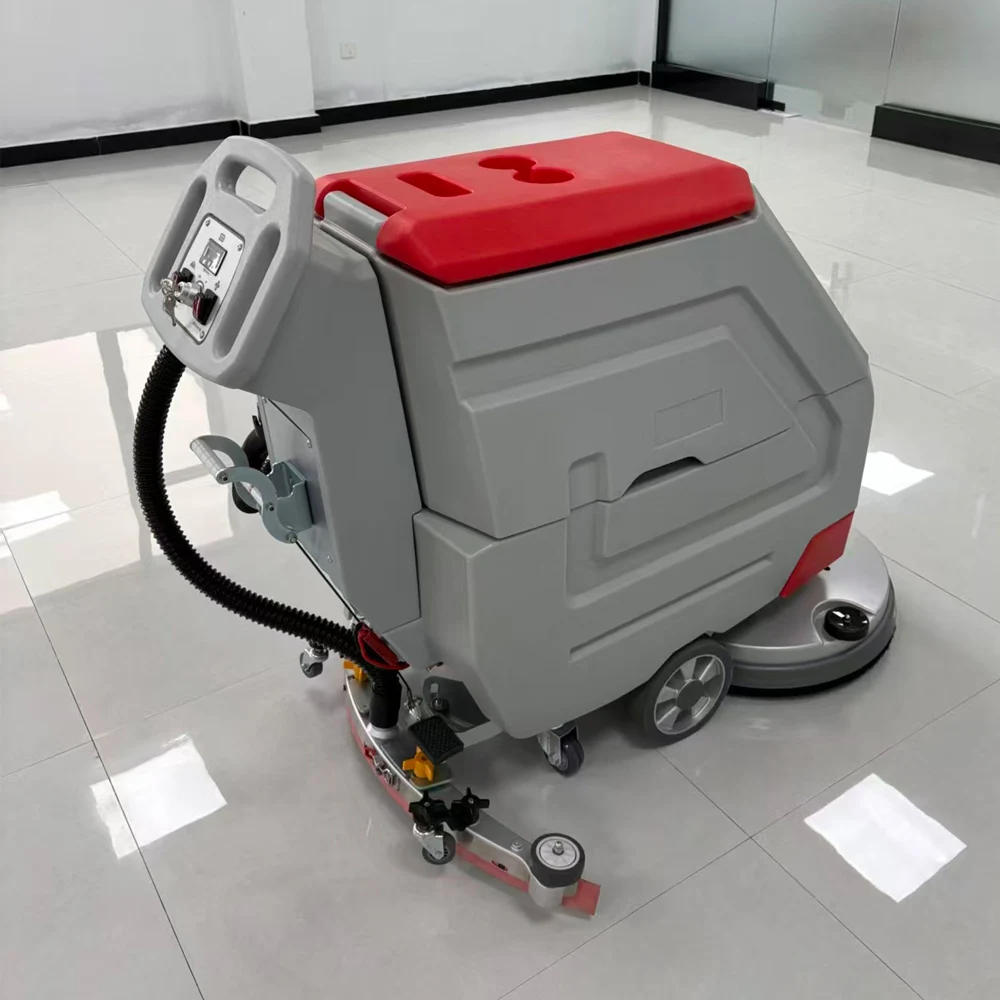Professional Floor Sweeper Industrial Road Cleaning Washer Machine Walk-behind Floor Scrubber for Factory Workshop Supermarket - 4
