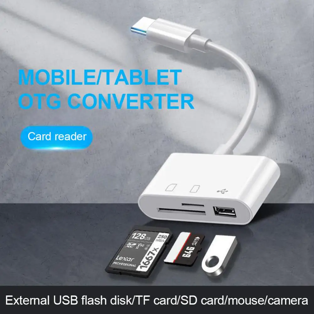 

Type-C Micro Adapter TF CF SD Memory Card Reader Writer Compact Flash USB-C For IPad Pro Huawei For Macbook USB Type C Adapter