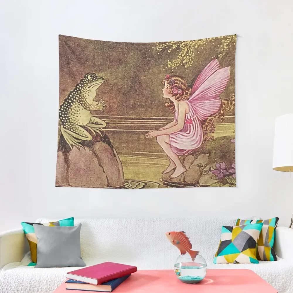 

Ida Rentoul Outhwaite Frog and Fairy Talking Tapestry Wall Mural Nordic Home Decor Outdoor Decor Home Decor Accessories Tapestry