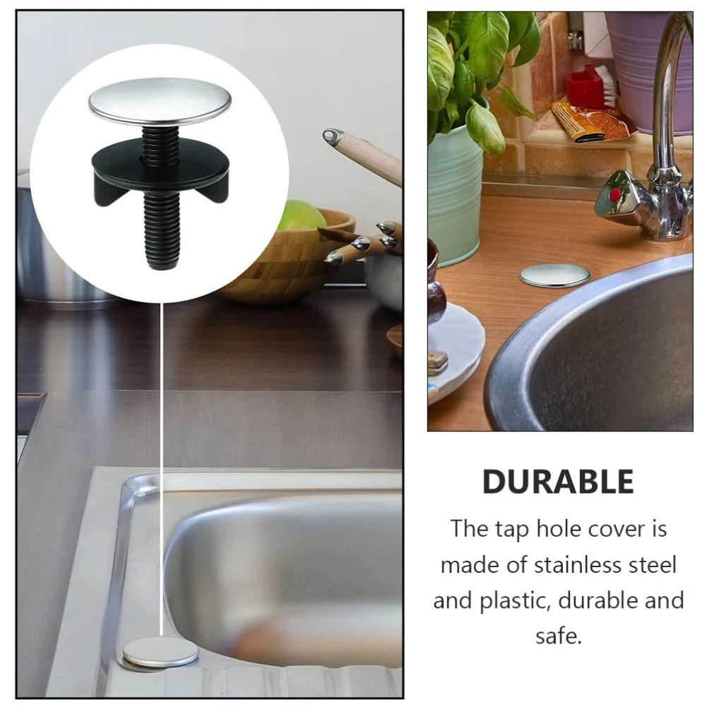 Faucet Hole Cover Stainless Steel Kitchen Sink Tap Hole Cover For Leakage Prevention Useful Kitchen Fixtures Accessory
