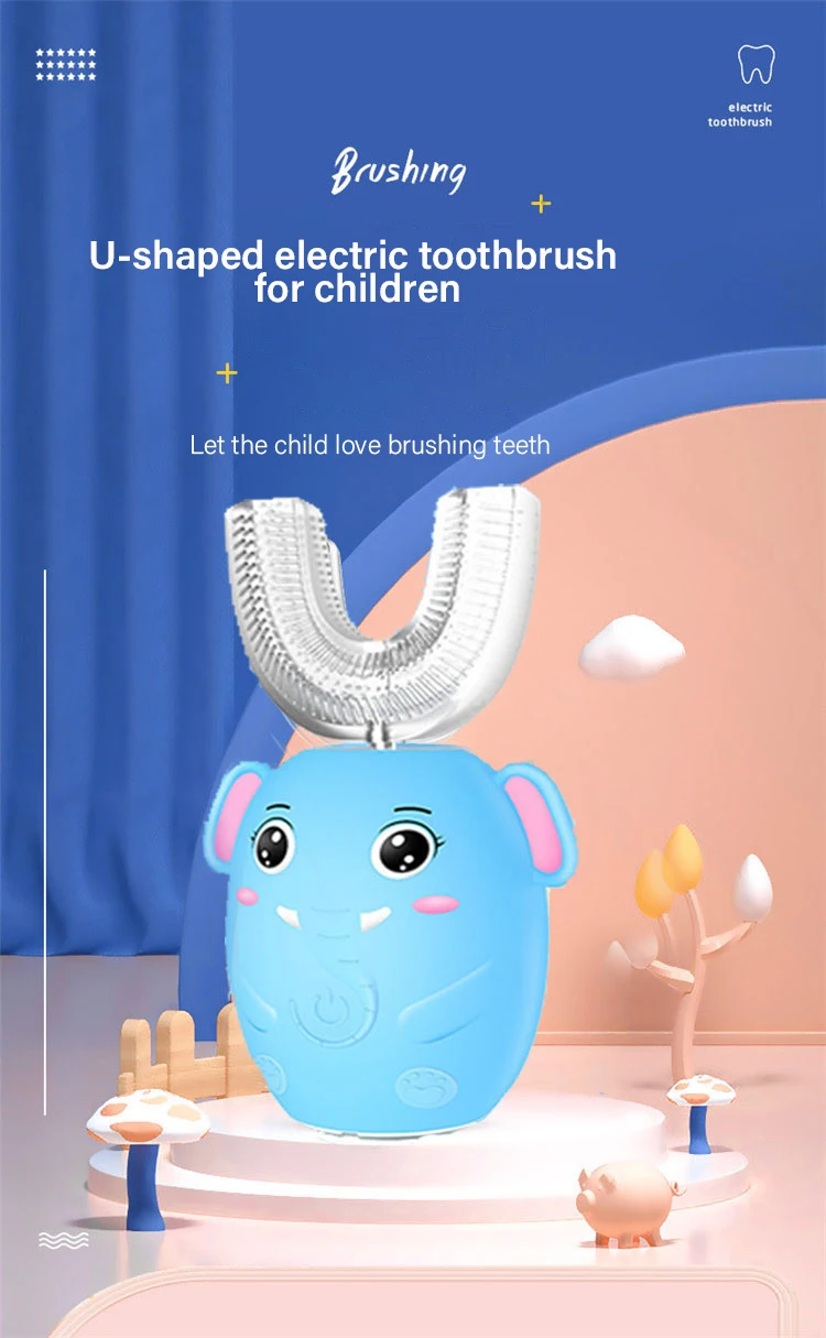 Intelligent Electric Toothbrush 360 Degrees for Children Silicone