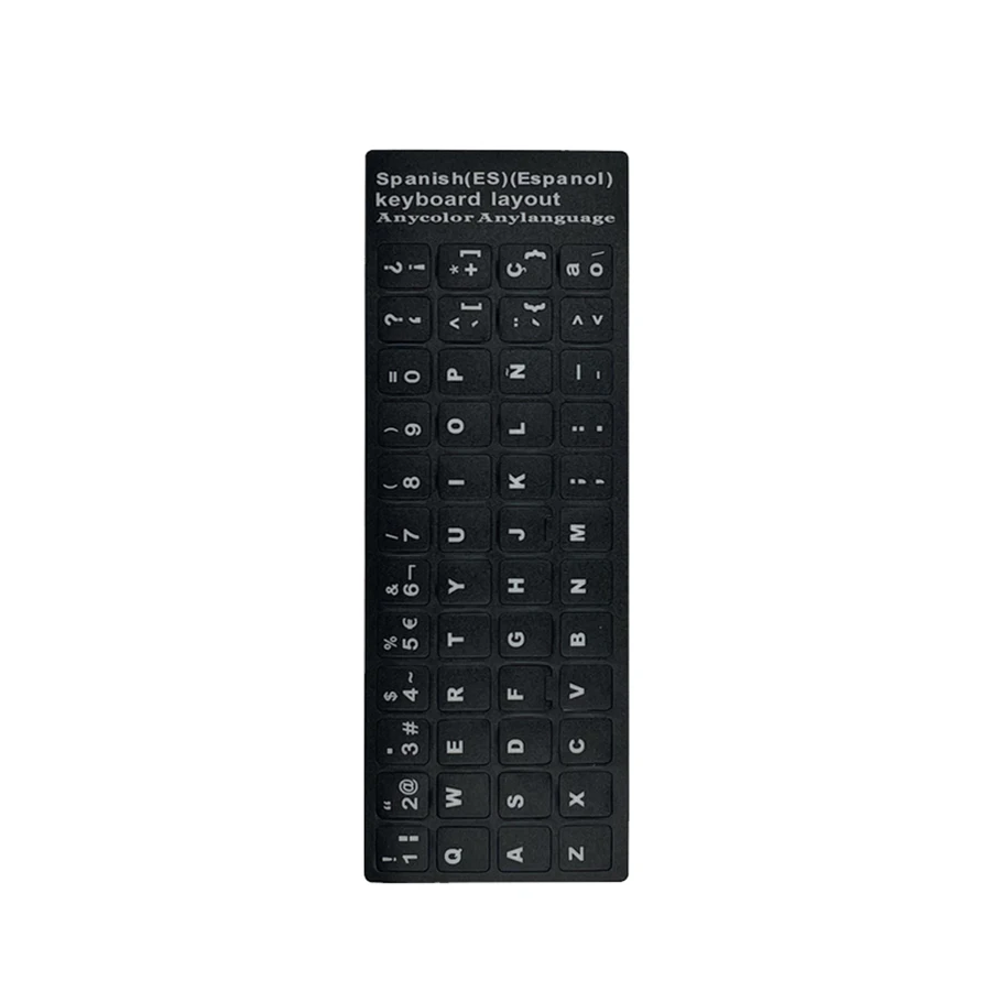 Multilingual Keyboard Letter Replacement Stickers for Computers and Laptops