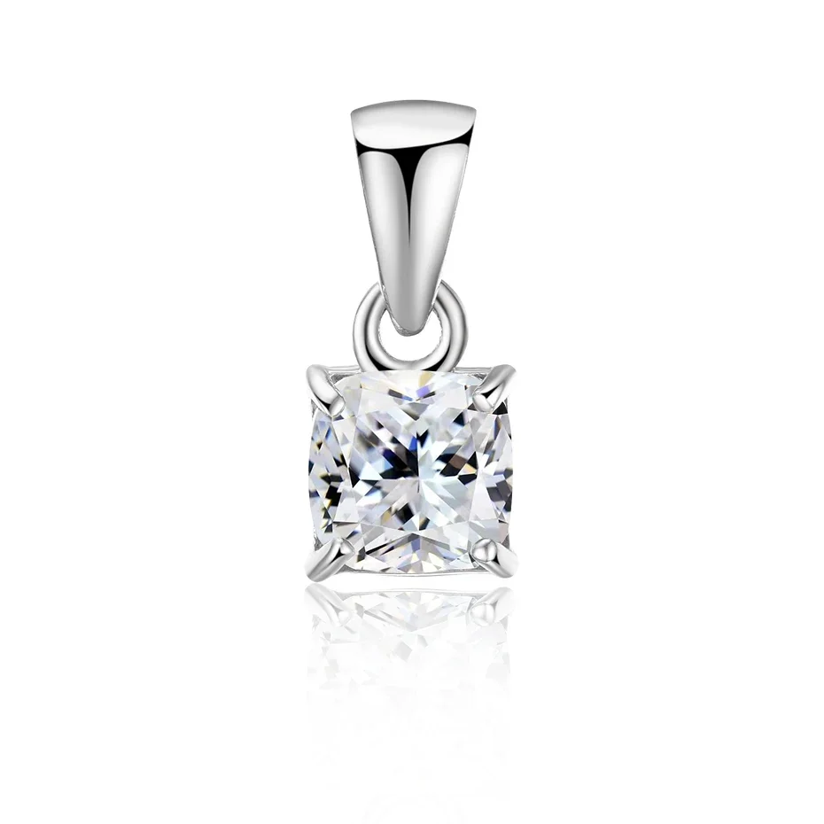 Pendant Necklace Silver Necklace Kuololit Diaspore Gemstone Pendant for Women Solid 925 Sterling Silver Cushion Emerald Gemstone Engagement Fine Jewelry No Chain