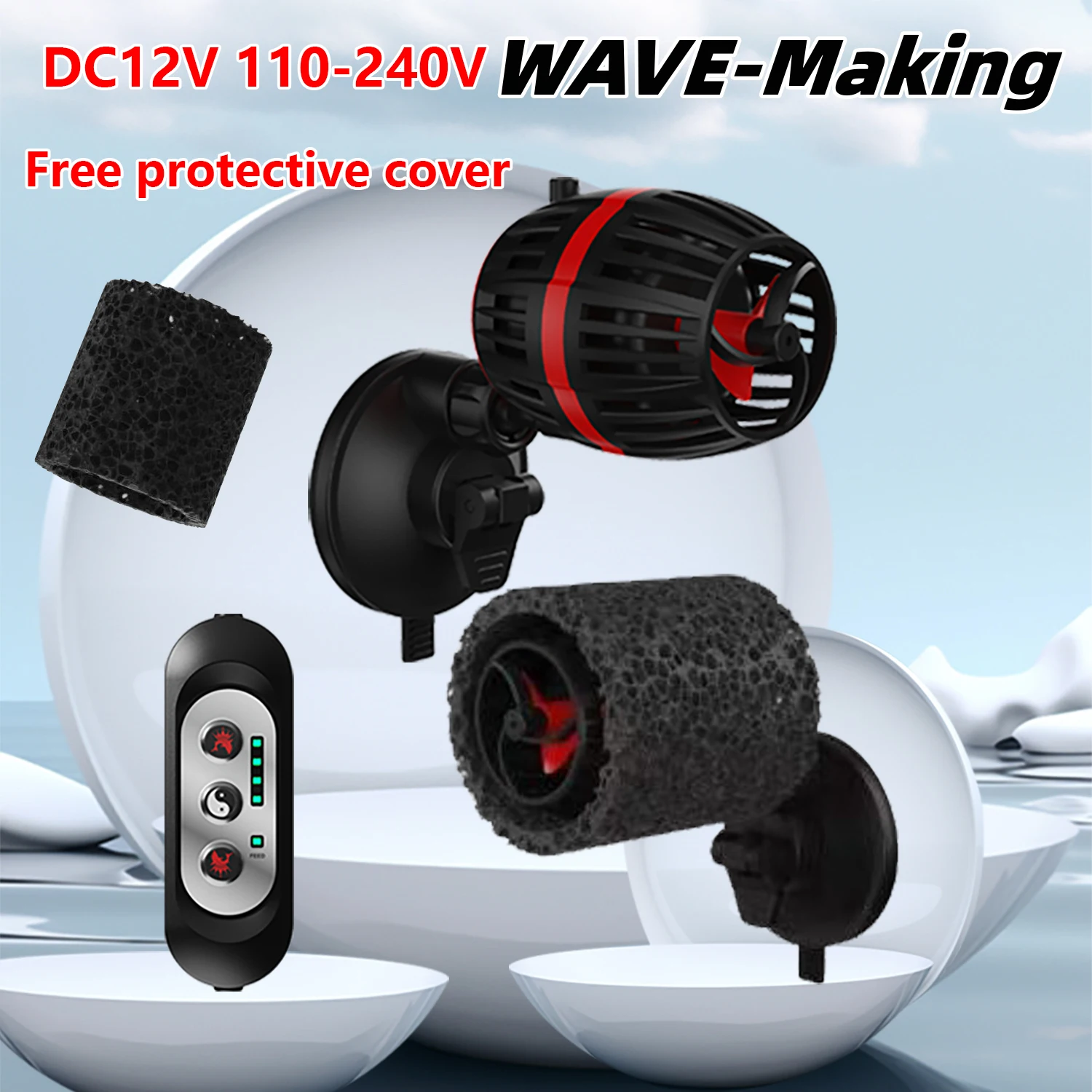 Water pump aquarium water pump fish tank pump 110V-240V fish tank wave pump bottom blow ultra-quiet small variable frequency circulation pump