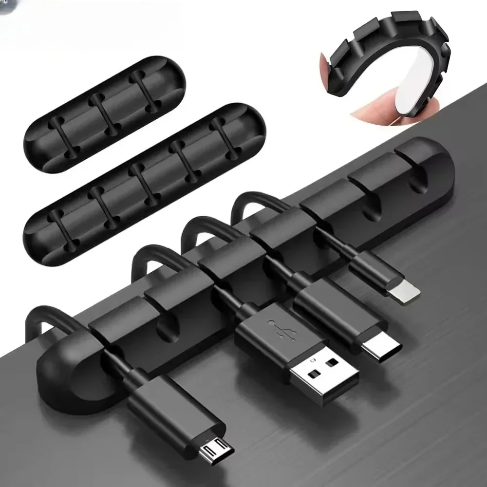 Silicone Cable Holder Self-adhesive Cable Clips for Home Car Interior