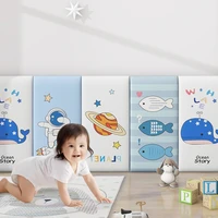 Tatami Headboard Soft Bag Anti-collision Backrest Self-adhesive Wall Sticker Wall Mat Waterproof Moisture-proof Bed Wallpaper 3